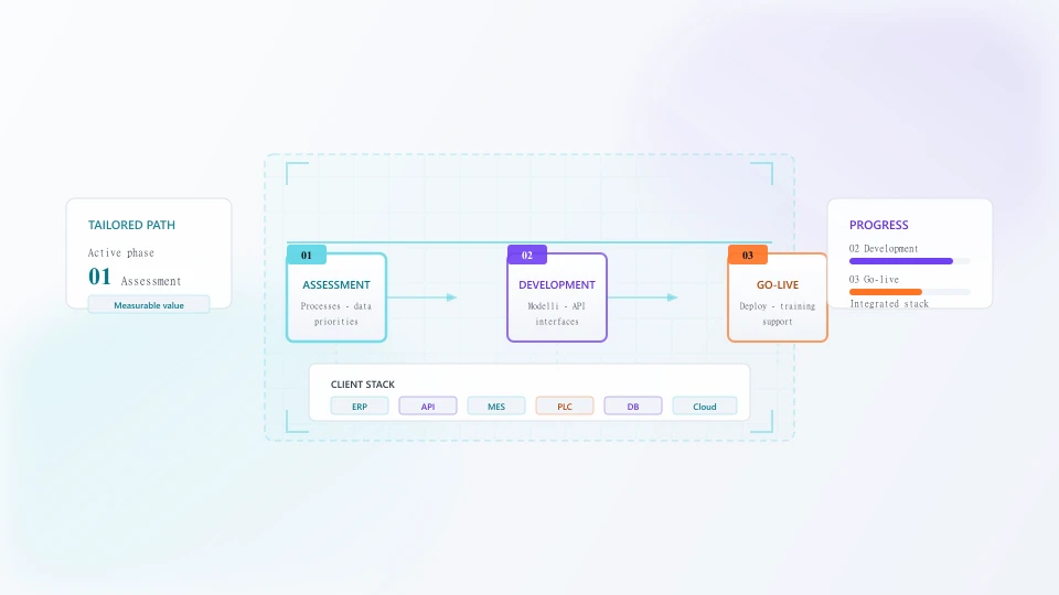 Tailored AI path: analysis, development and go-live